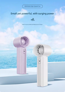 Ventilador de Mano 2025, Nuevo, de Alta Velocidad, con Enfriamiento por Hielo, Motor sin Escobillas, Batería, Pantalla Digital USB, Plegable, Portátil, Mini Turbina para Exteriores - Product Image 2