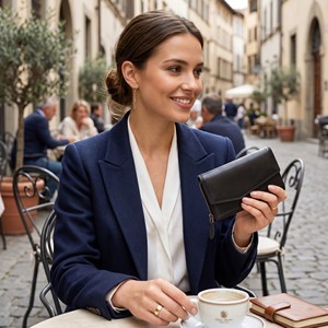 Genuine Leather Designer Women <b>Purse</b> Wallet with <b>RFID</b> and Large Card Holding Capacity Clutch for Ladies - Product Image 4
