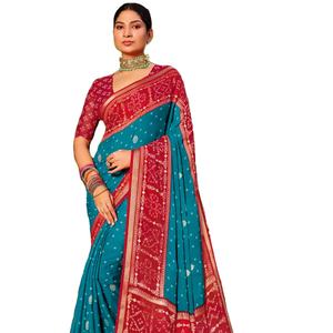 Shangrila Prints lance une collection de saris en tissu de soie ambrée pour les occasions spéciales - Product Image 1