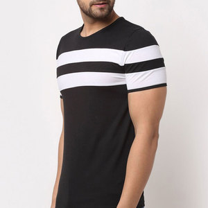 เสื้อยืดคอกลมแขนสั้นผู้ชาย ทรงปกติ สไตล์ลำลอง สีพื้น ผ้าถัก 100% ผ้าฝ้ายเจอร์ซีย์ - Product Image 4