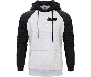 Sweat à capuche pour homme de haute qualité, style streetwear hivernal, avec broderies et patchwork, coupe-cousue, color block personnalisé, pull-over, OEM ODM, marque privée - Product Image 5
