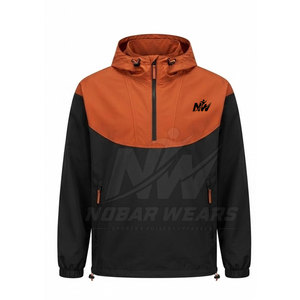 <strong>Half</strong> Zip Windbreaker <strong>Jackets</strong> Quick Dry Outdoor Running Training Shell Lightweight Long Sleeve Custom Clothing - Product Image 2