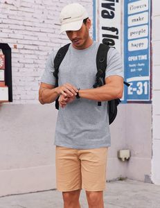 Camiseta Básica de Algodón para Hombre al por Mayor, Transpirable, de Secado Rápido, Ecológica, de Manga Corta, Lisa, Tejida, Personalizable - Product Image 5