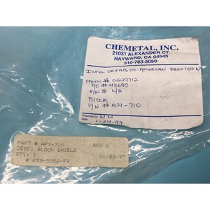 API 233-5052-93BLOCK, SHIELD, ETCHING, 141229 - อุปกรณ์และชิ้นส่วนเซมิคอนดักเตอร์ระดับโลกที่เชื่อถือได้ - Product Image 1