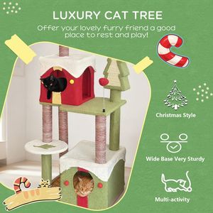 CY14 Albero di Natale per Gatti e Tiragraffi per Divertimento Felino e Decorazioni Festive - Product Image 4