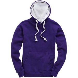 Sweat-shirt à capuche oversize en molleton épais 100 % coton de haute qualité, bicolore contrastant, vierge et personnalisable, idéal pour le printemps - Product Image 4