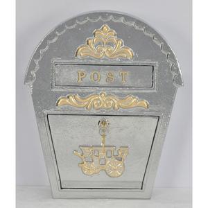 Black Coated Metal Mailbox <b>Wall</b> <b>Mount</b> <b>Mount</b> With Gold Crown Customizable Designs <b>Post</b> <b>Box</b> For Home Decoration - Product Image 6