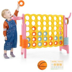 Gioco 4 in fila con canestro da basket e anello da lancio - Product Image 1
