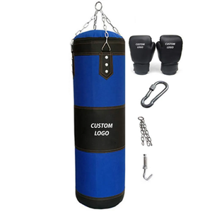 Blue Stripe Synthetic Leather Heavy Punching <b>Bag</b> Tear Resistant Thick Filled Core Hanging Gym <b>Training</b> Punching <b>Bags</b> - Product Image 2