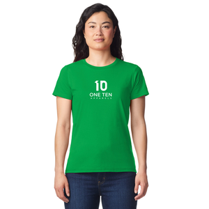 Camiseta de Mujer de Peso Medio en Color Verde Irlandés, Camiseta de Manga Corta de Algodón Suave, Top Básico Informal y Cómodo, Calidad Premium - Product Image 1