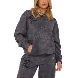 Survêtement en tissu durable délavé à l'acide, toucher doux, coupe confortable, look élégant, idéal pour les tenues décontractées quotidiennes et les voyages - Product Image 3