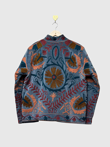 Veste en coton brodée bohème à manches longues, col mandarin, motif floral, grande taille, vêtements d'automne pour femmes - Product Image 4