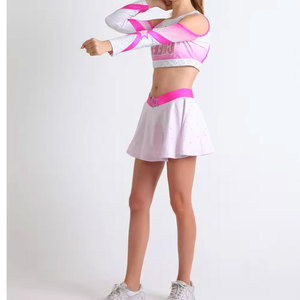 Costumes de performance de qualité supérieure en gros, robes de cheerleading de haute qualité pour l'école, ensembles d'uniformes de cheerleading par sublimation en grande quantité - Product Image 4