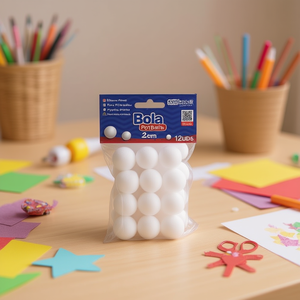 BOLA Palline in Schiuma Porex da 2cm, 12 Pezzi, per Lavori Artigianali - Product Image 3