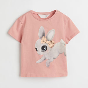 Camisetas de algodón y spandex para niñas pequeñas, ropa infantil, camiseta para bebés, color sólido, lisa, con logo personalizado. - Product Image 5