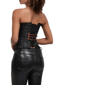 Corsé Bustier para Mujer, Sin Tirantes, con Varillas de Acero, de Encaje, Negro, Talla XS, para Citas, Fiestas, San Valentín - Product Image 3