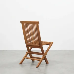 Teak <b>Folding</b> <b>Chair</b> Natural Color Finish Outdoor Furniture for Home and Restaurant <b>Dining</b> <b>Chair</b> - Product Image 6