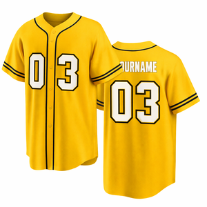 Camiseta de Béisbol Bordada Personalizada OEM, Etiqueta Privada, Secado Rápido, Transpirable, 100% Poliéster, para Clubes y Equipos - Product Image 1