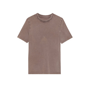 T-shirt unisexe Crazy Look en coton 100% délavé à l'acide, avec broderie et logo imprimé, coupe classique, style vintage. - Product Image 4