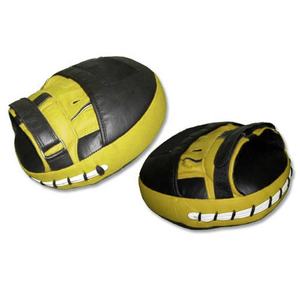 Nouveau Design mitaines de mise au point en cuir de vachette véritable noir gagnant 14oz gants de boxe entraînement coussinets de mise au point souples sur mesure - Product Image 6