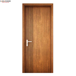 Modern Design Soundproof Moisture-resistant Solid MDF Wood Finished PVC Film Slab Door Interior Entry Office Building Apartments - Product Image 1
