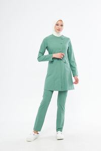 Conjunto de Uniformes Médicos Personalizables Unisex con Detección de Agujas, Pantalones y Blusa de Tela de Poliéster Tejida Personalizables - Product Image 2