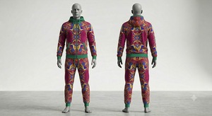 Men's Heather Gray Full Zip Tracksuit Set With Side Pockets Casual <b>Athletic</b> Wear Regular Fit Solid Color Jogger Pants and Jacket - Product Image 6