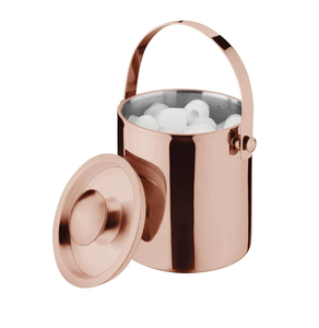 Cubeta de Hielo de Cobre de Alta Calidad para Fiestas, Bebidas y Champán, Color Oro Rosa, con Tapa - Product Image 6