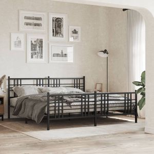 Base de Cama Completa de Acero Negro, Rectangular, Tradicional, de Metal - Product Image 3