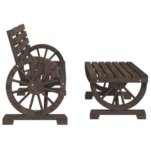 Set da salotto da giardino in 2 pezzi in legno massello di abete - Product Image 4