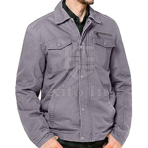 Veste d'hiver respirante pour homme, 100% coton, logo personnalisé sur le devant, vente chaude - Product Image 2