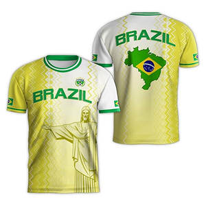 Camiseta de Fútbol Brasileña Personalizada de Alta Calidad con Logotipo Impreso, Camisetas de Fútbol para Hombre, Entrenamiento Deportivo, Transpirable, Secado Rápido, Retro - Product Image 6