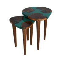 Table à manger moderne en résine époxy et bois, écologique et sur mesure, pour les fêtes, entièrement personnalisable, haute qualité