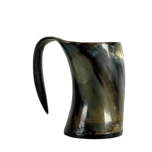 Mug en corne de buffle de qualité alimentaire, écologique, compatible lave-vaisselle, réutilisable, pour champagne et bière, idéal pour les bars. - Product Image 1