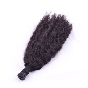 Micro Links I Tips 100% Cabello virgen de un solo donante Tight Curly Natural Curly Ondulado y recto U Tips Zero Shedding Cabello humano - Product Image 1