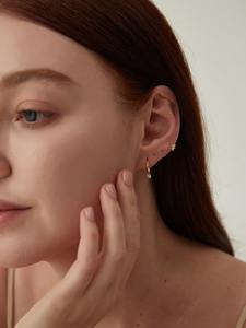 Pendientes de Estrella con Diamante Cultivado en Laboratorio, Oro Sólido de 14K, Certificado IGI, Joyería Minimalista Brillante para Mujer, Regalo para Fiesta - Product Image 4