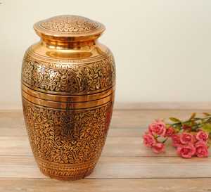 Nueva Urna Decorativa de Metal Color Castaño para Cenizas Funerarias, con Banda Ancha, Recuerdo Conmemorativo para Cremación, Artículos Funerarios - Product Image 5