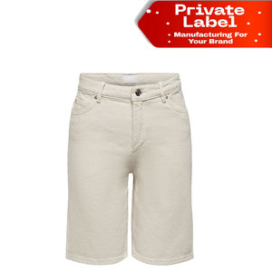 Shorts en jean grande taille pour femme, prêts à être expédiés, doux, respirants, coupe large, jeans courts pour femme, OEM personnalisé, taille haute, grande taille en jean - Product Image 1