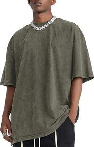 เสื้อยืดผู้ชายแบบกรดซักได้เสื้อทีเชิ้ตแบบปรับแต่งได้ - Product Image 5