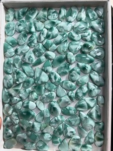 Preciosos Cristales de Hemimorfita Verde al por Mayor, Cabujones Planos de 25-30mm, Hechos a Mano, Decoración para el Hogar, Lote al por Mayor, La Mejor Piedra - Product Image 4