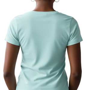Camiseta negra HerStory 1938 con cuello en V para mujer, camiseta con gráfico inspirador, camiseta informal con estampado personalizado, mezcla de algodón, Top de moda - Product Image 6