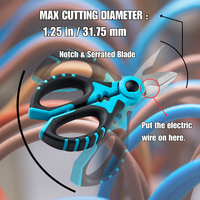 Ciseaux multifonctionnels Kwang Hsieh en acier inoxydable à lame dentelée, qualité industrielle et bricolage, pour couper les fils et câbles électriques