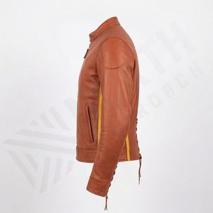 Chaqueta de Motociclista de Cuero Genuino para Hombre de la Mejor Calidad, Nueva Colección de Invierno, Chaquetas de Motocicleta con Protecciones Desmontables Personalizadas - Product Image 3