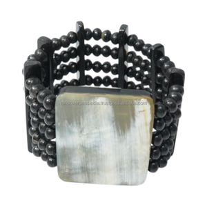 Pulsera de Hueso de Diseño, Hecha a Mano, con Múltiples Hilos y Cuentas, Brazalete, Joyería Tribal de Moda, Accesorio Elegante para Mujer - Product Image 1