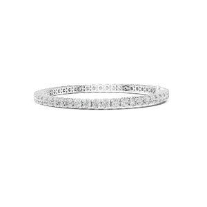 Trendy Design 14k White Gold Moissanite Diamond Bracelet with Amazing Designing Stones for Romantic <b>Gifts</b> for Export Price - Product Image 3