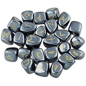 Piedras Rúnicas de Gemas Blancas Facetadas y Pulimentadas con Símbolos Dorados, Piedras de Cristal de Forma Irregular, Decoración para el Hogar, Coleccionables - Product Image 6