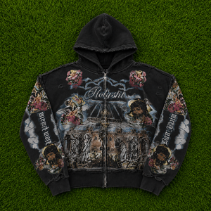 Sweat à capuche zippé personnalisé en molleton 100 % coton épais, coupe classique, couleur unie, imprimé sur le devant, pour l'hiver, fabrication OEM ODM - Product Image 3