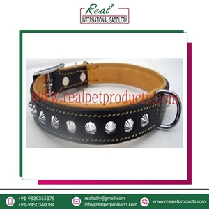 Collier de chien en cuir taillé diamant fournitures pour animaux de compagnie commandes en gros - Product Image 2