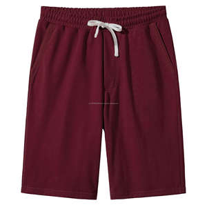 Short respirant doux en mélange de polyester et coton Offre Spéciale Joggers à taille élastique, teints unis, de haute qualité, pour hommes - Product Image 1