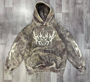 เสื้อฮู้ดดี้ผู้ชายสุดหรู ผ้าฝ้ายออร์แกนิค 100% คอลเลคชั่นพรีเมียมสำหรับฤดูหนาว เนื้อผ้าระบายอากาศได้ดี มีไซส์สั่งตัดได้ถึง 5XL ลายพิมพ์ดิจิทัล - Product Image 4
